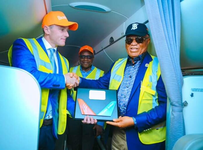 GOVERNOR UMO ENO INSPECTS NEW AIRCRAFT, MEETS AIRBUS EXECUTIVES, VISITS CADETS